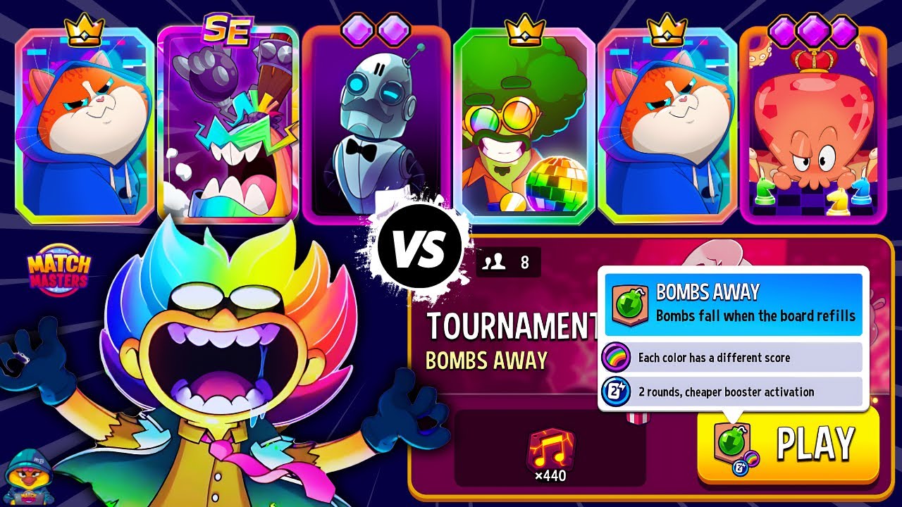 x2 TOURNAMENT! Bombs Away + Rainbow + Super Sprint | Match Masters