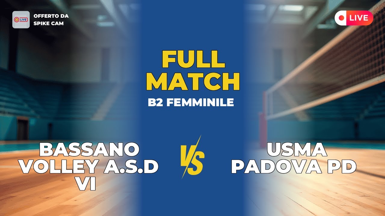 BASSANO VOLLEY A.S.D VI vs USMA PADOVA PD | B2 Femminile | D COMITATO NAZIONALE (Serie A - B)