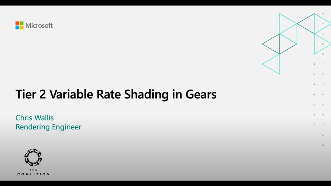 Tier 2 Variable Rate Shading in Gears