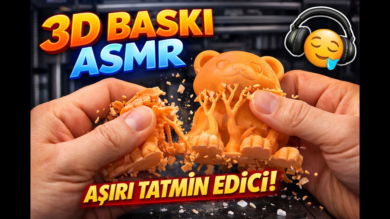 3D Yazıcıdan Çıkan Objeyi Parçalamak Aşırı Rahatlatıcı! 🤯 | ASMR Tatmin