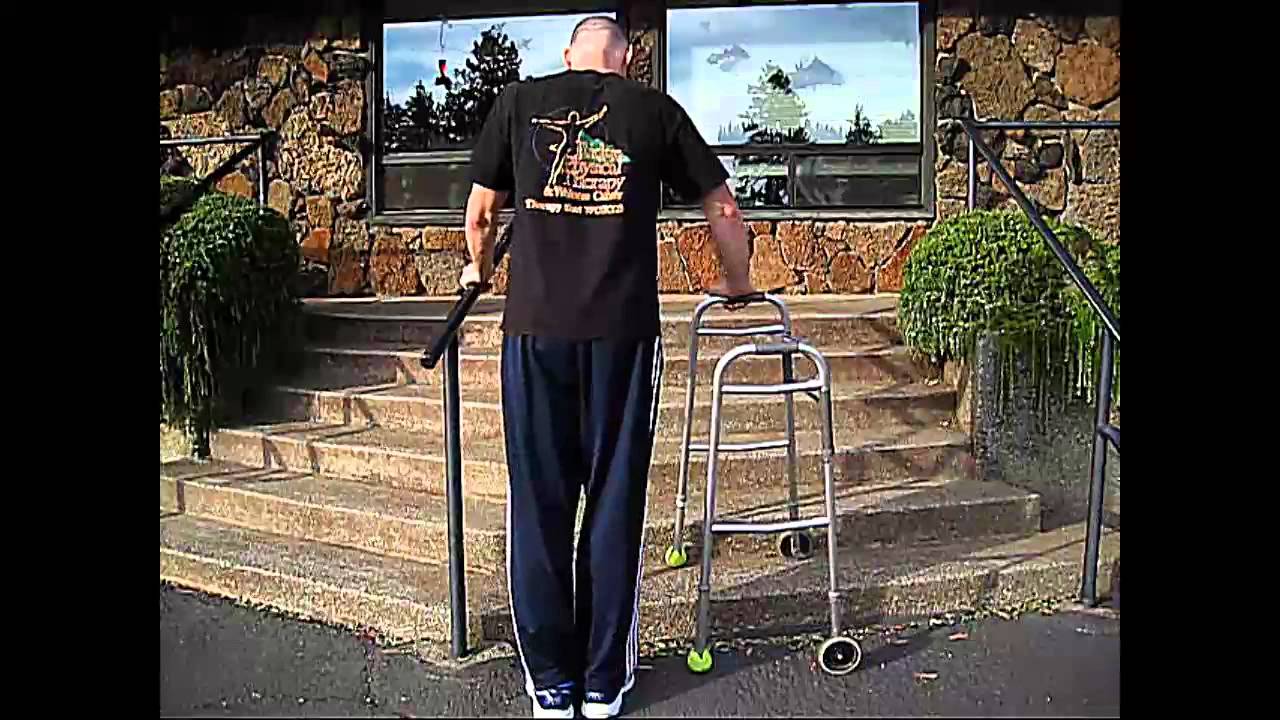 How to Go Up and Down Stairs SAFELY wth a Walker
