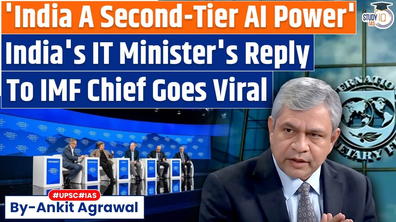 India trashes IMF chief’s ‘second tier’ tag in AI | Ankit Agrawal Study IQ