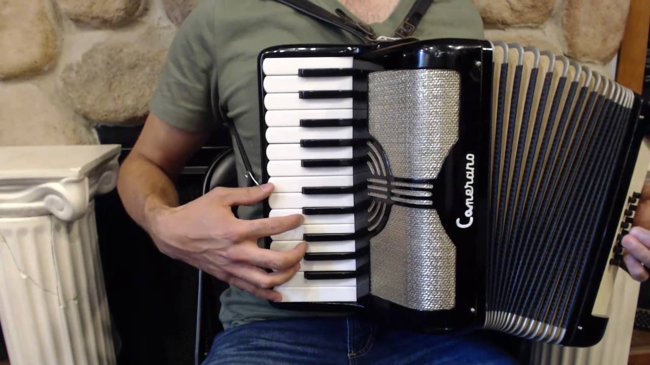 How to Play a 12 Bass Accordion - Lesson 4 - Scale in C Major - French Can-Can