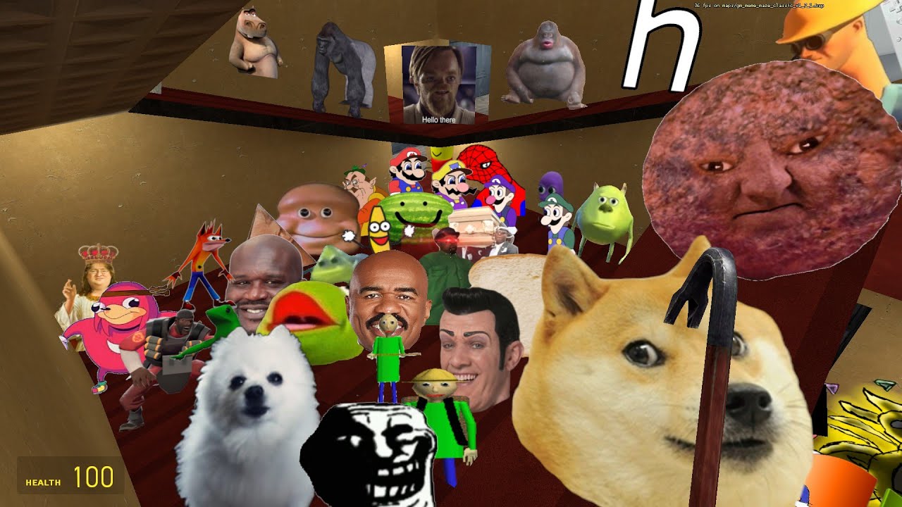 I got chased by a whole bunch of meme nextbots! | Garry's Mod