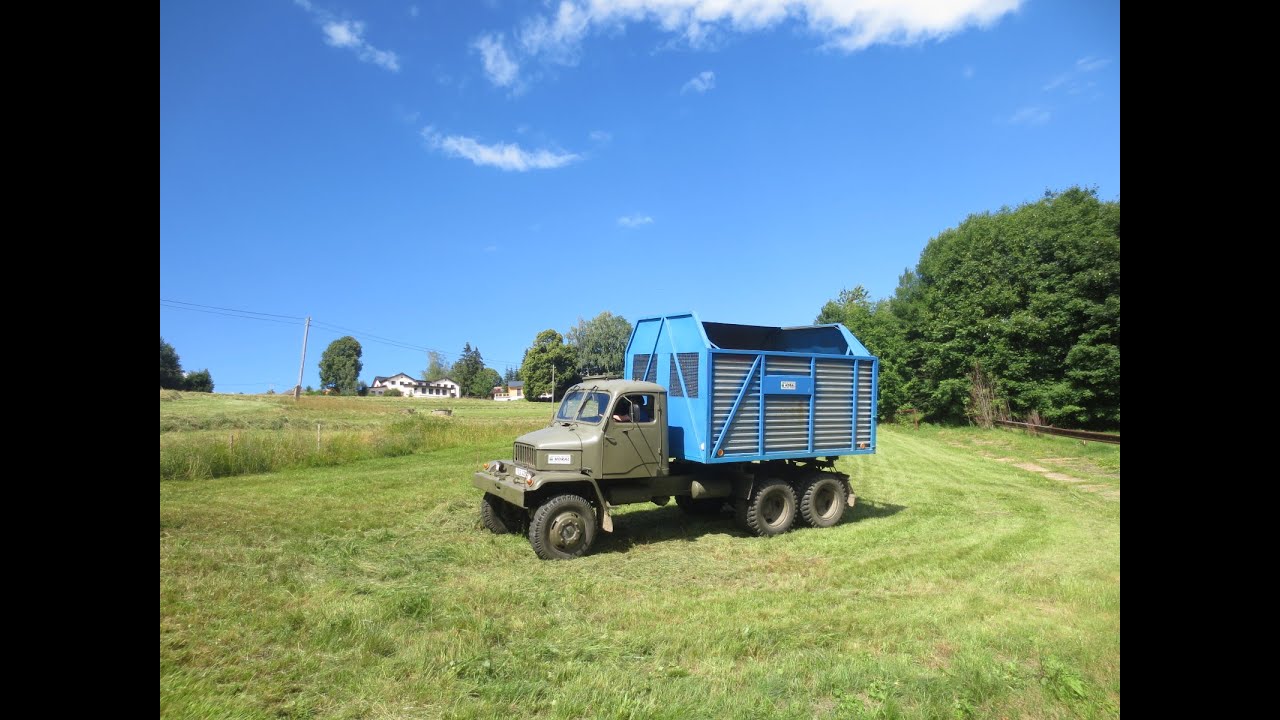 Senáže na Benecku 2022 - 3x Praga V3S, 2x Liaz Trambus, John Deere