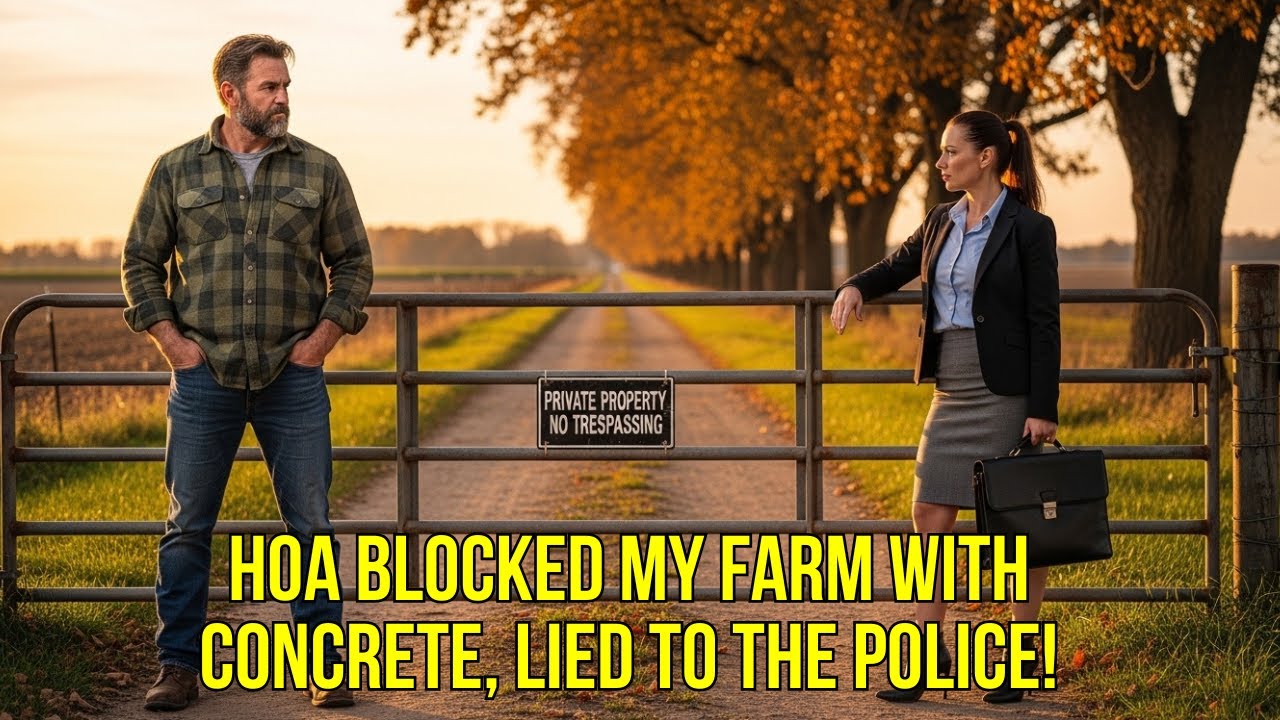 HOA BLOCKED MY ONLY ROAD with Concrete! They Forgot I Built It and OWN IT ALL!