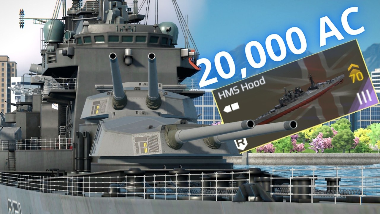 Price going Crazy.. 20K AC for this Battleship - HMS Hood - Solo Ranked Gameplay - Modern Warships