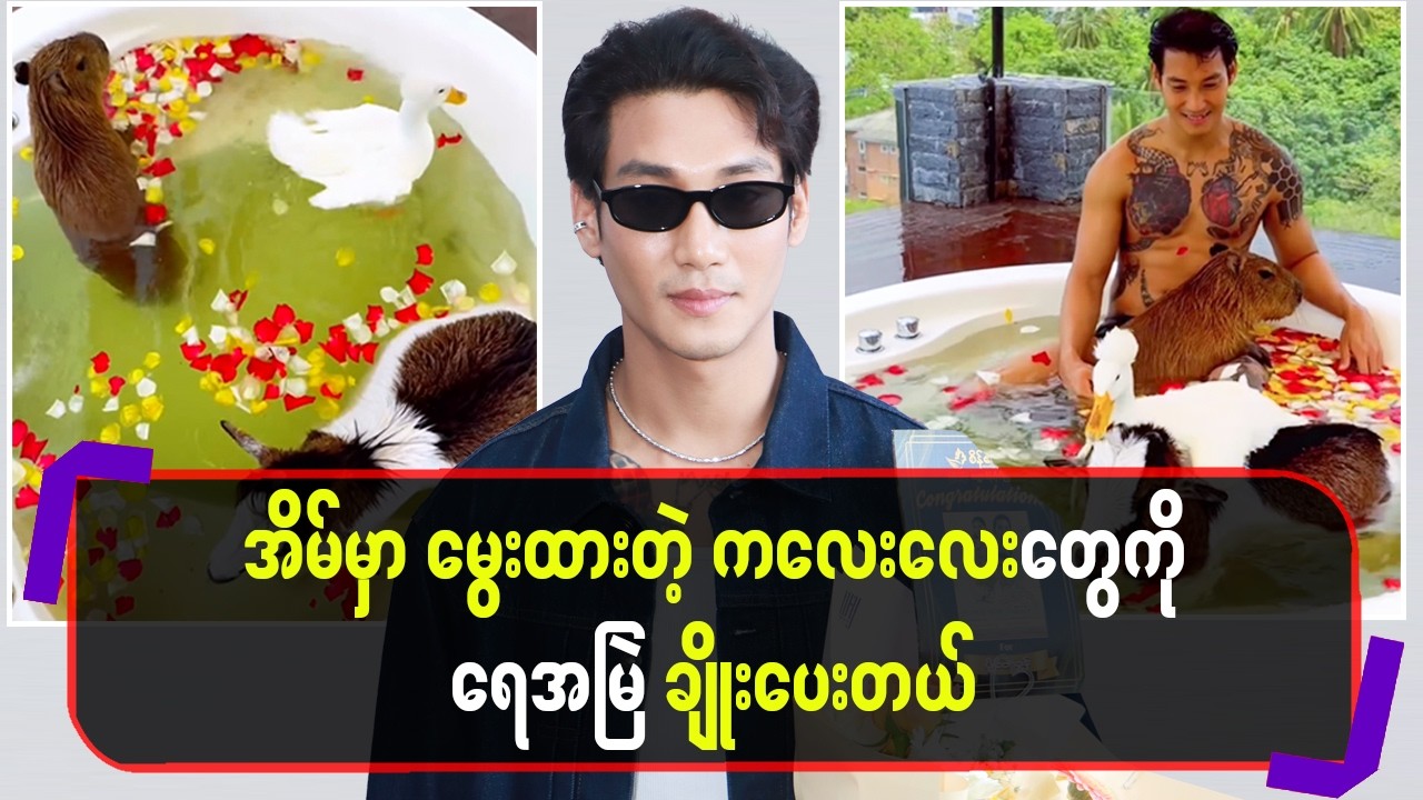 အိမ်မှာမွေးထားတဲ့ ကလေးလေးတွေကိုရေအမြဲချိုးပေးတယ်