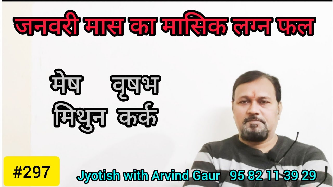 जनवरी मास का मासिक लग्न फल (मेष, वृष मिथुन, कर्क)