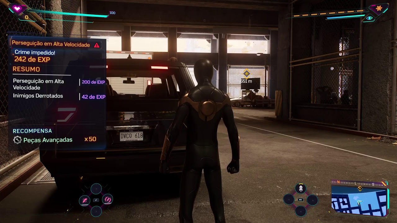 Jogando Spider-Man 2 no ps5