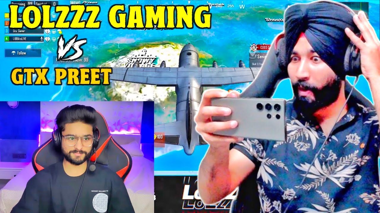 Big Youtuber vs Big Youtuber LoLzZz Gaming vs Gtx Preet Youtuber vs Youtuber Bgmi Video i Rush AJ