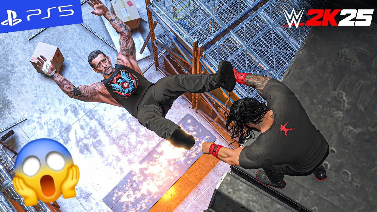 WWE 2k25 - Roman Reigns Sends CM Punk to the Flames | PS5