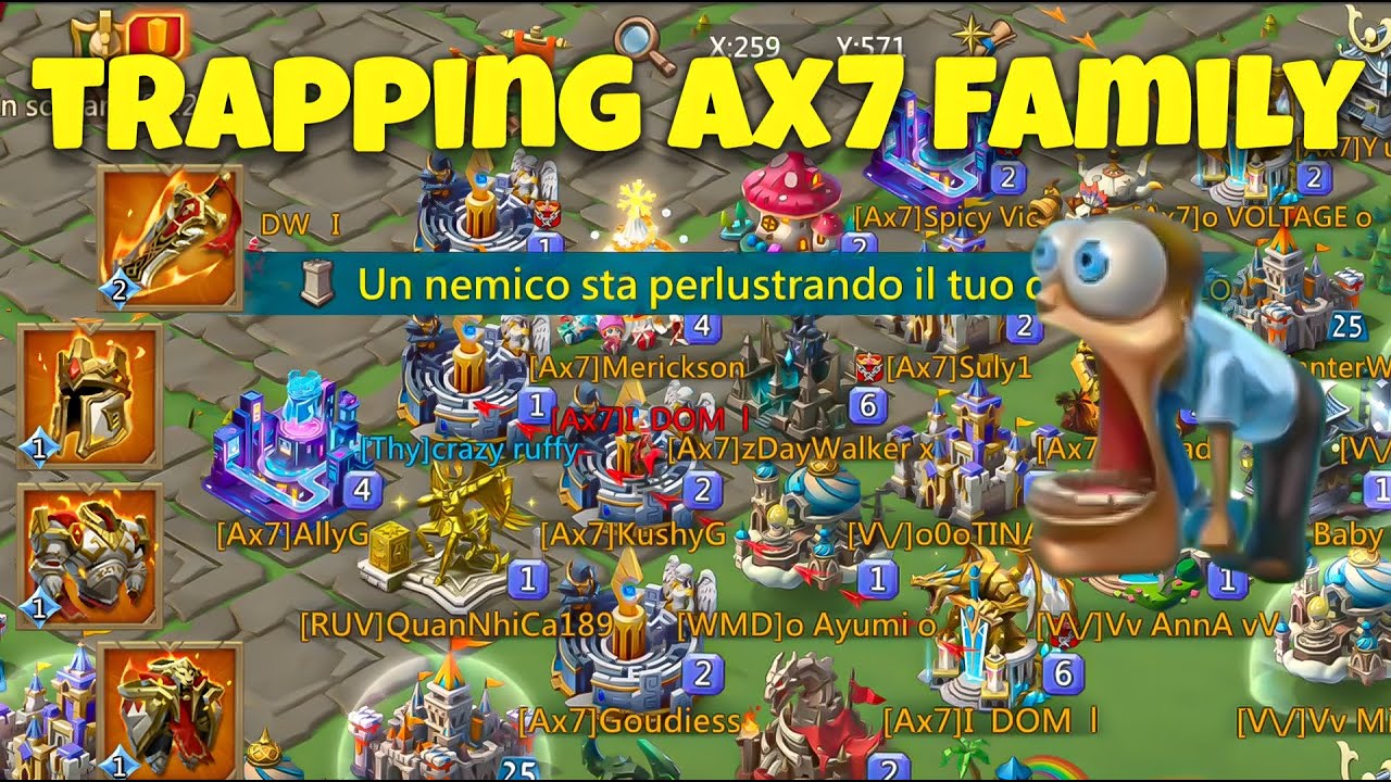 Lords Mobile - DOM(OlegTheBest) family vs rally trap. Can they burn this trap?