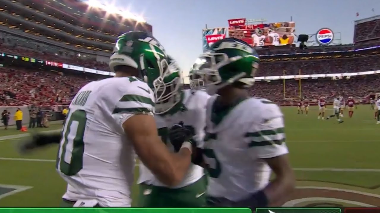 Aaron Rodgers Throws First Touchdown as Jets to Allen Lazard vs 49ers | NFL 2024
