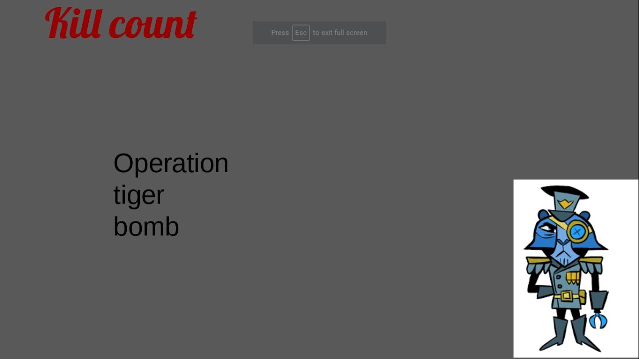 Operation tiger bomb (2009) Kill Count