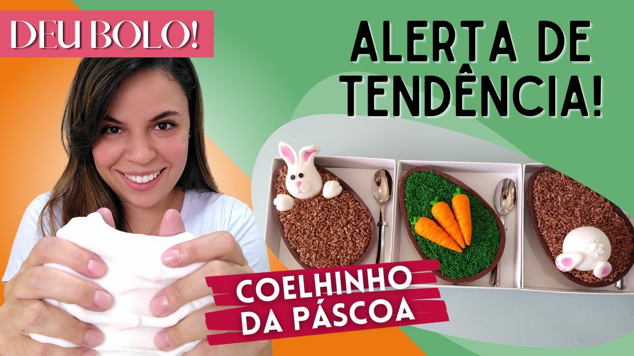 Ovos de Páscoa decorado com coelhinho em Pasta Americana - Tutorial - |Deu Bolo|