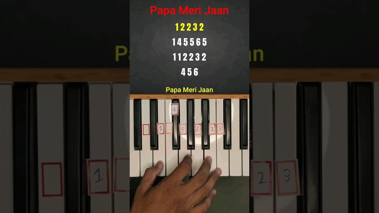 Papa Meri Jaan Piano Tutorial #papamerijaan #pianotutorial #bollywoodsongs #pianonotes
