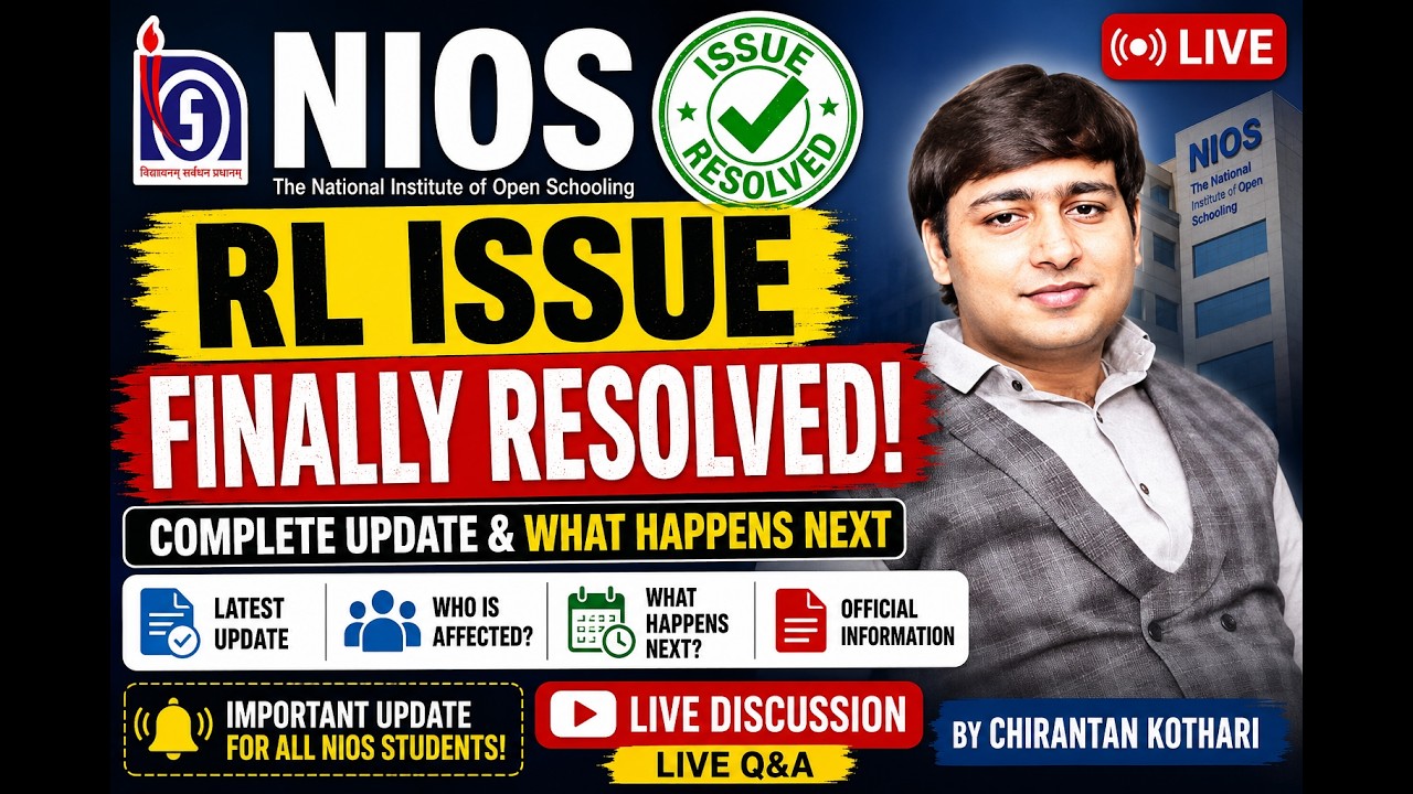 NIOS RL Issue Finally Resolved | Complete Update & What Happens Next by Dr. Chirantan kothari #nios