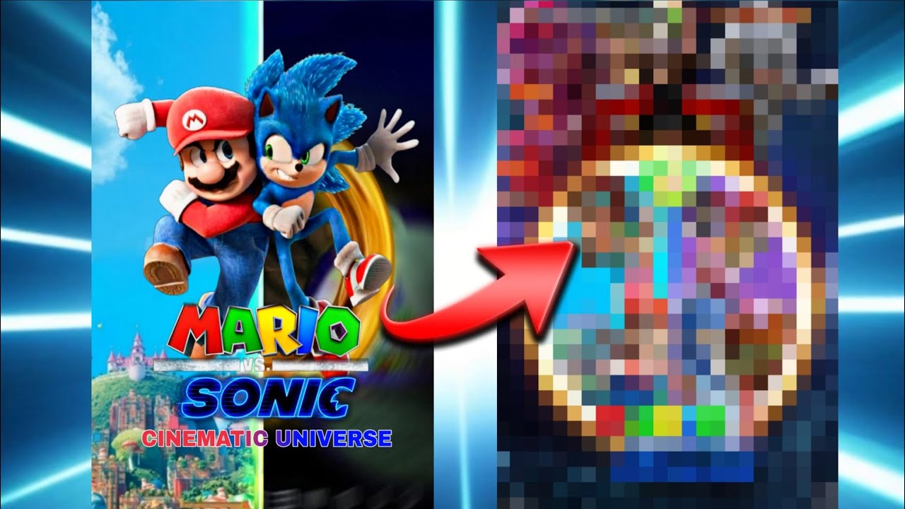 Making a custom Mario vs Sonic Movie poster (Fan poster) Especial 17K de suscriptores - Sonic 492