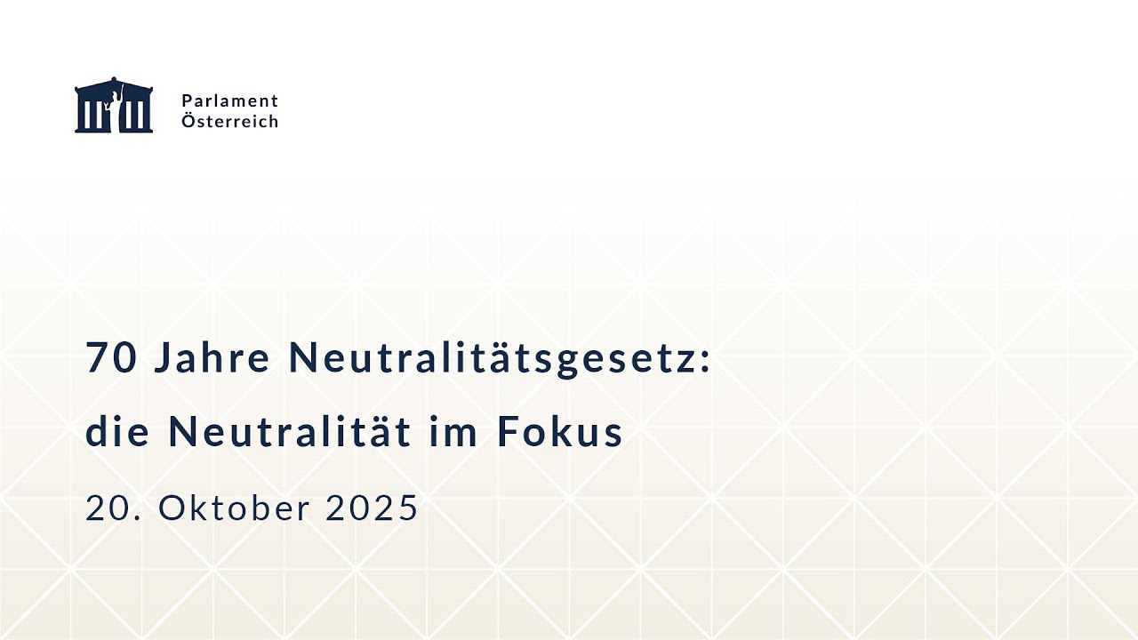 70 Jahre Neutralit&auml;tsgesetz: die Neutralit&auml;t im Fokus