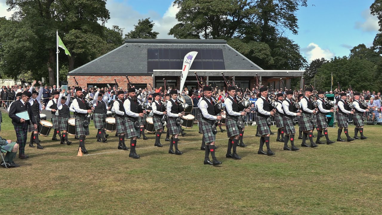 Scottish Power Pipe Band at the 2022 Scottish Championships at Dumbarton