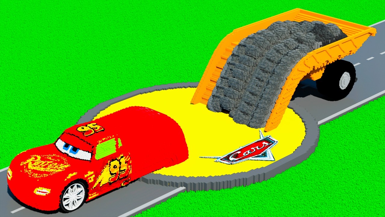 TESTING LONG CARS vs MCQUEEN PORTAL #2 in Teardown