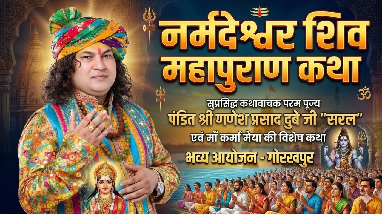 श्री नर्मदेश्‍वर शिव महापुराण , गोरखपुर, सिदंंरई तह. छपारा  @ShriGaneshPrasadDubeyJiSaral #shanti