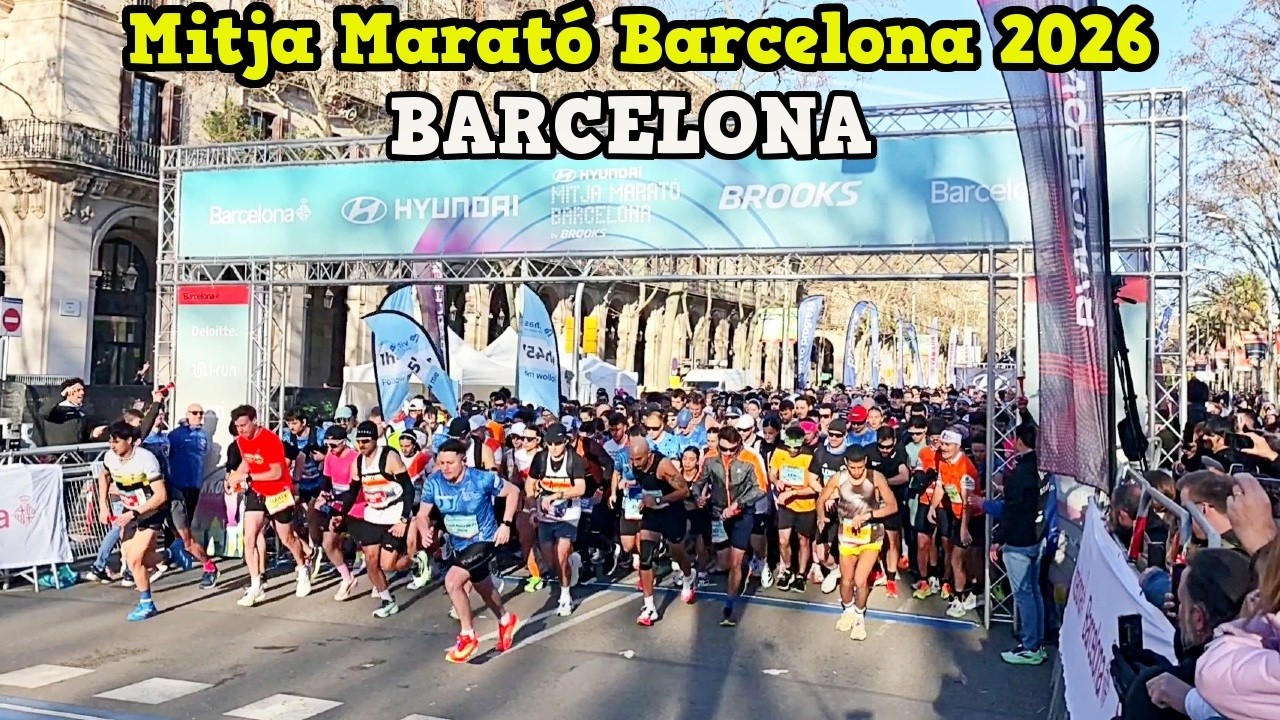 MEDIA MARATÓN DE BARCELONA 2026 - Hagos Gebrhiwet Gana la Mitja Marató de Barcelona 2026 España