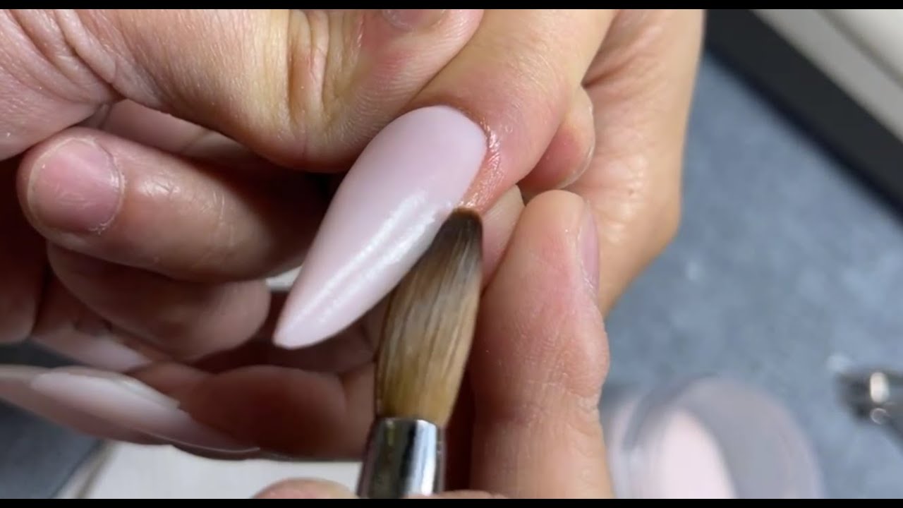 Cách bóp tip và cắt almond shape - Đắp bột dũa ít - ThanhCong