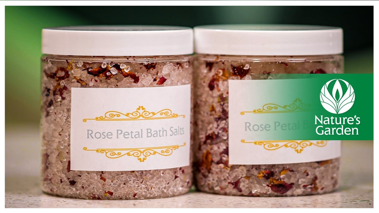 How to Make Floral Bath Salts- Natures Garden