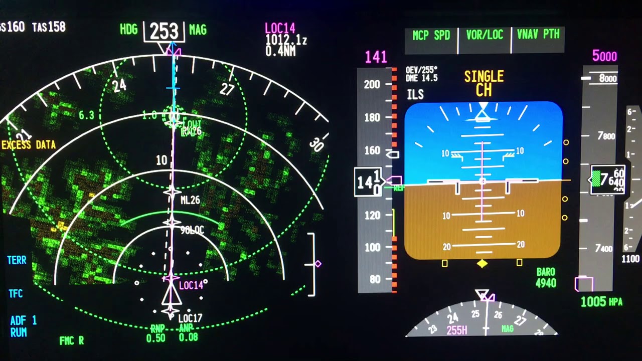 Approach LOC DME Rwy 26 Prosim737