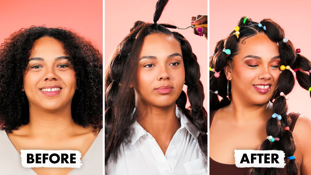 Colorful Bubble Braids Tutorial