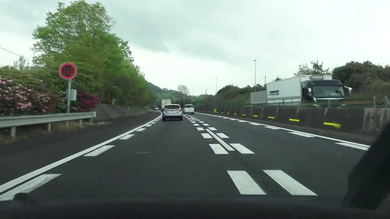 4K　名神高速道路・上り　瀬田東JCT→米原JCT→一宮JCT　等速　2022年4月撮影版