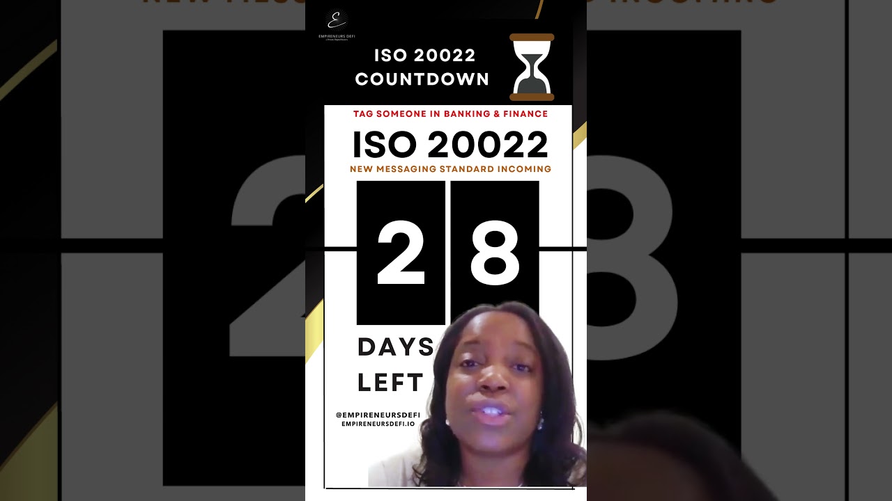 DAY 28 | ISO 20022 Countdown #iso20022 #crypto #xrp #xlm #trending #payment #hbar #qnt #algo