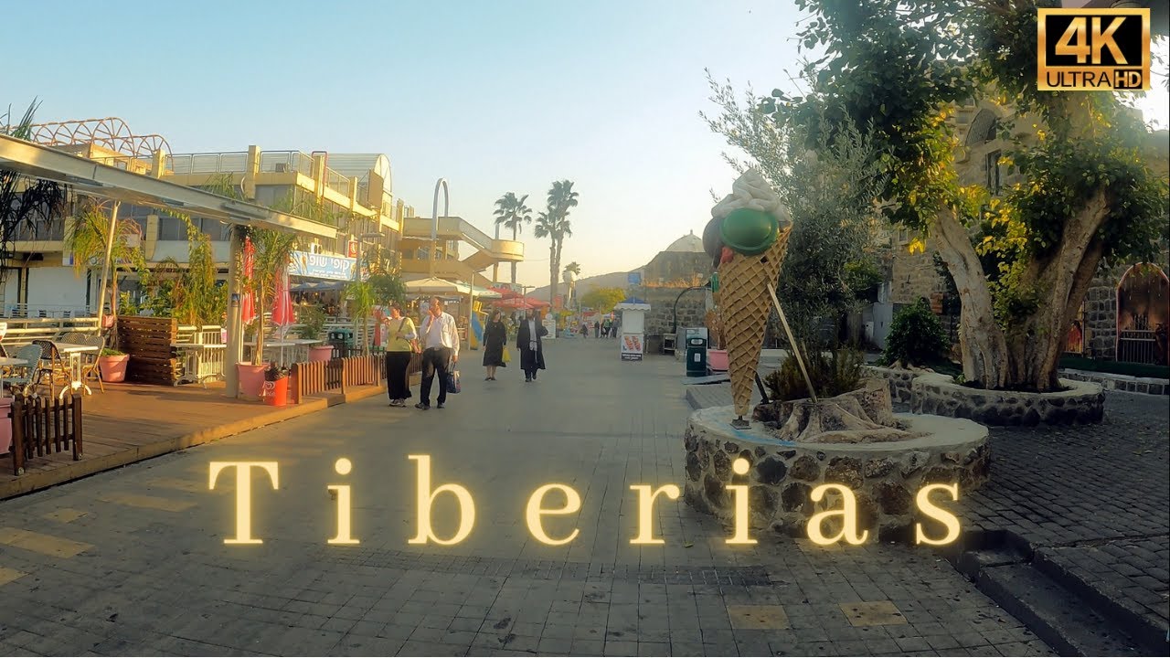 LOVELY ISRAEL Relaxing Walker TIBERIAS - Sea of Galilee (Lake Kinneret) at the Yigal Alon Promenade