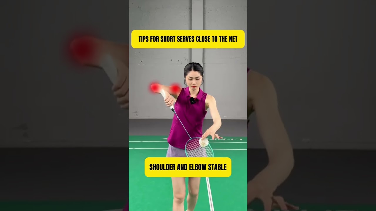 TIPS FOR SHORT SERVES CLOSE TO THE NET #badminton #badmintonlovers #shorts