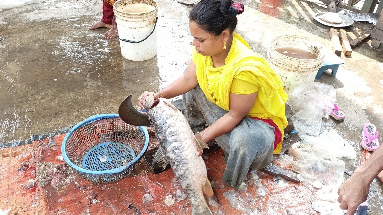 Unique bd Style Fastest Cutting Skills | Mrigal Fish Cleaning & Cutting Fish