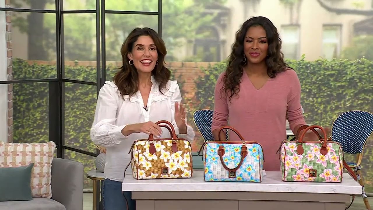 Dooney & Bourke Coated Cotton Plumeria Barrel Satchel on QVC
