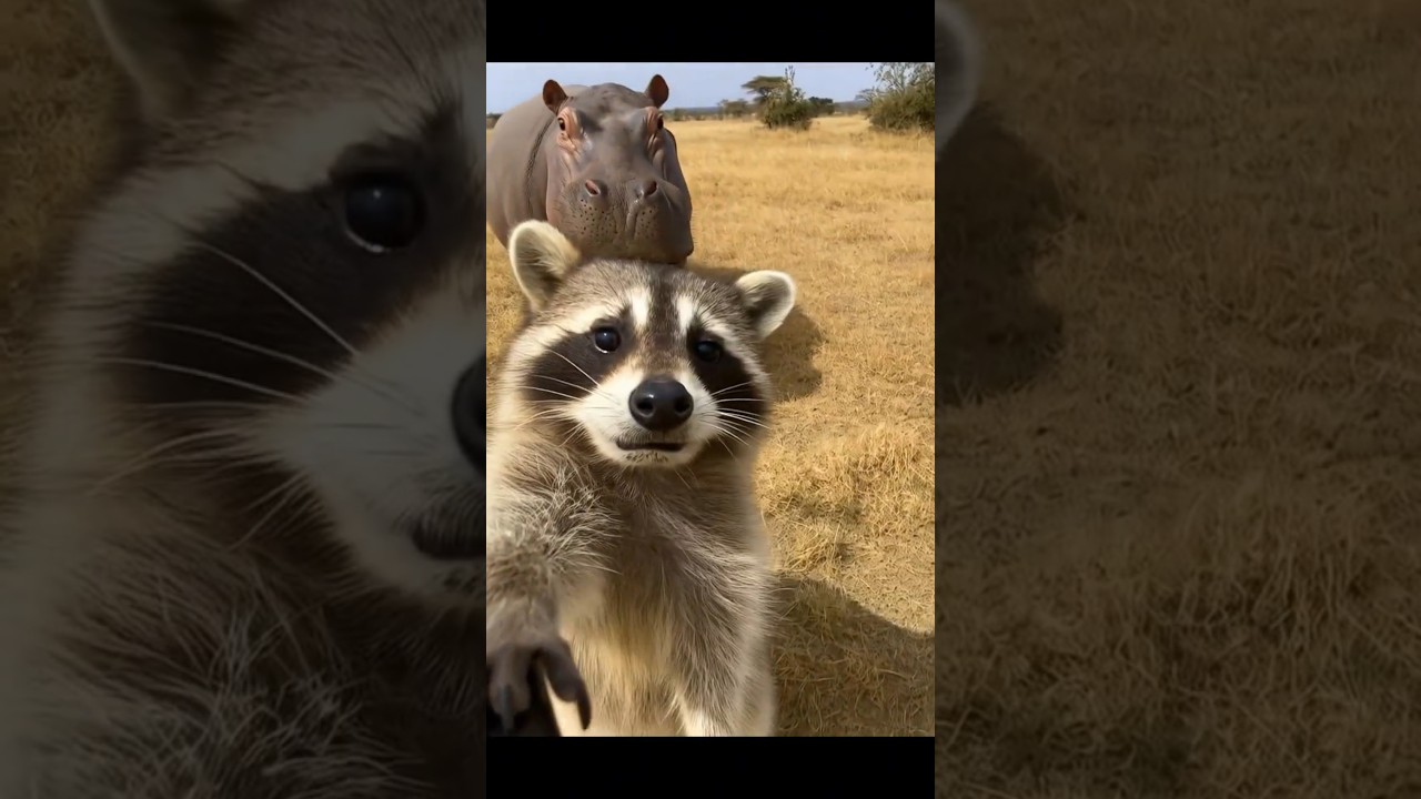 AI Pop! | A Raccoon's Guide to the Ultimate Safari Selfie 🦝 #AIPop #Shorts