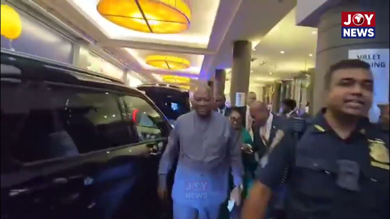 Prez Mahama arrives in New York for the 80th UN General Assembly, greeted with rich Ghanaian culture