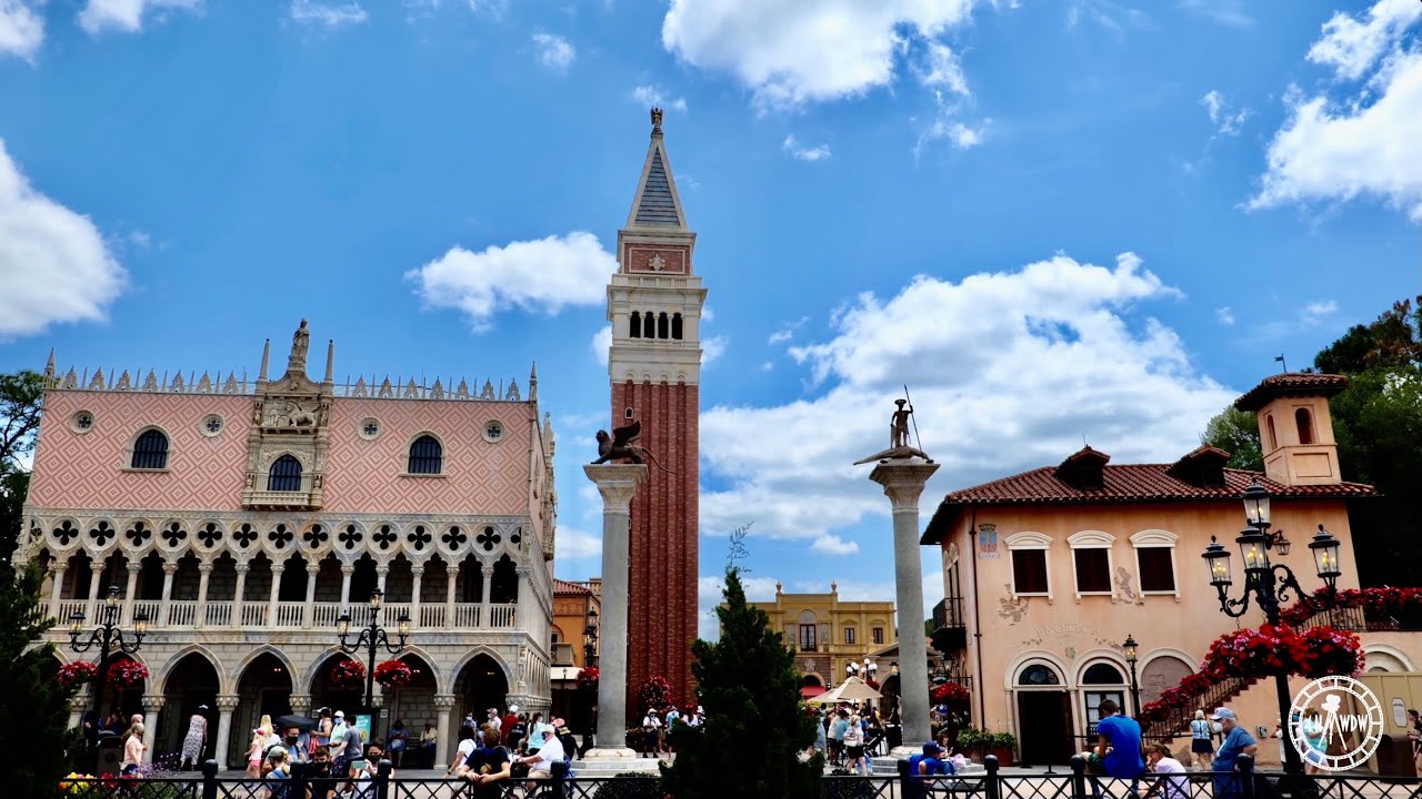 EPCOT Italy Pavilion Tour & Walkthrough in 4K | EPCOT World Showcase Walt Disney World Florida 2021