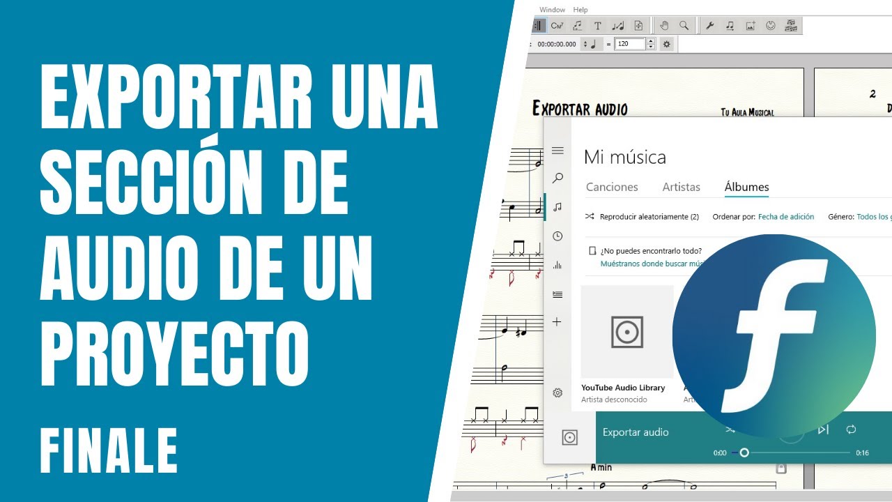 Exportar una sección de audio en Finale | Finale