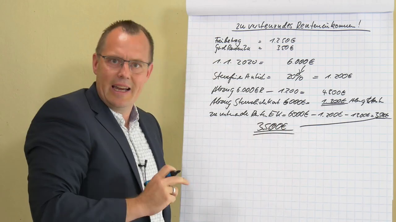 Grundrente - das zu versteuernde Renteneinkommen - Beispielrechnung