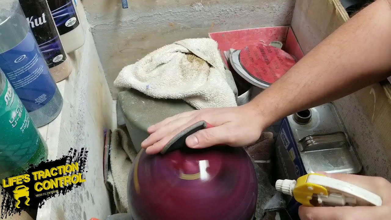 changing the surface of a bowling ball