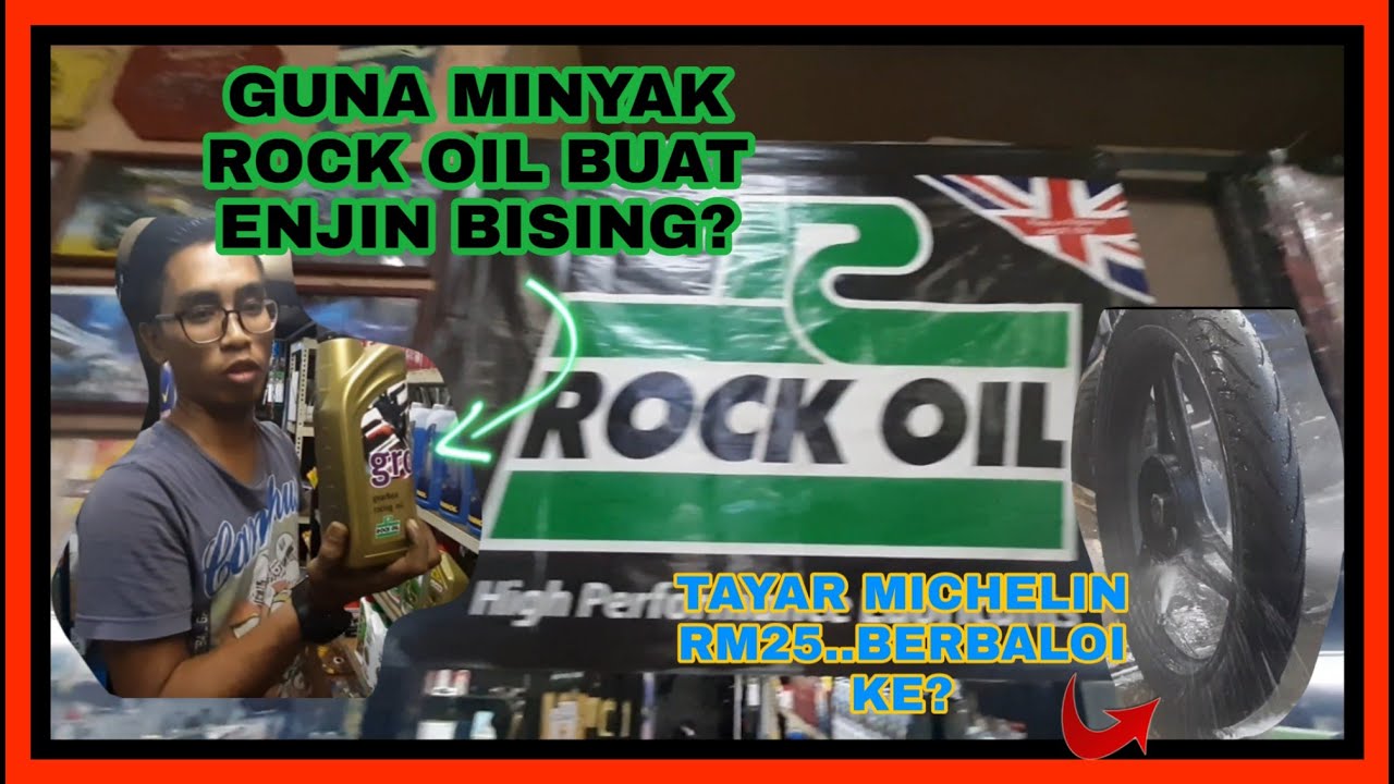 Enjin bising guna minyak rock oil?tukar tayar michelin rm25 #rockoil #michelin #jrc_motorwork