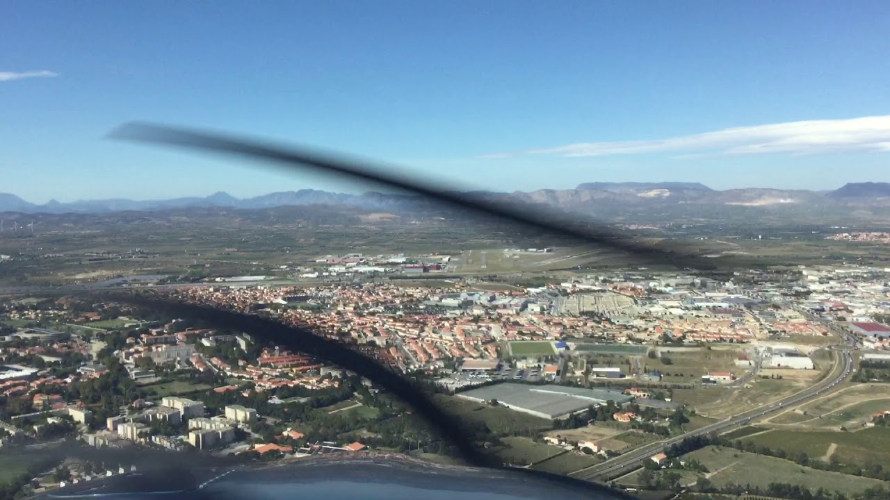 Anflug auf Perpignan LFMP (2. Oktober 2018)