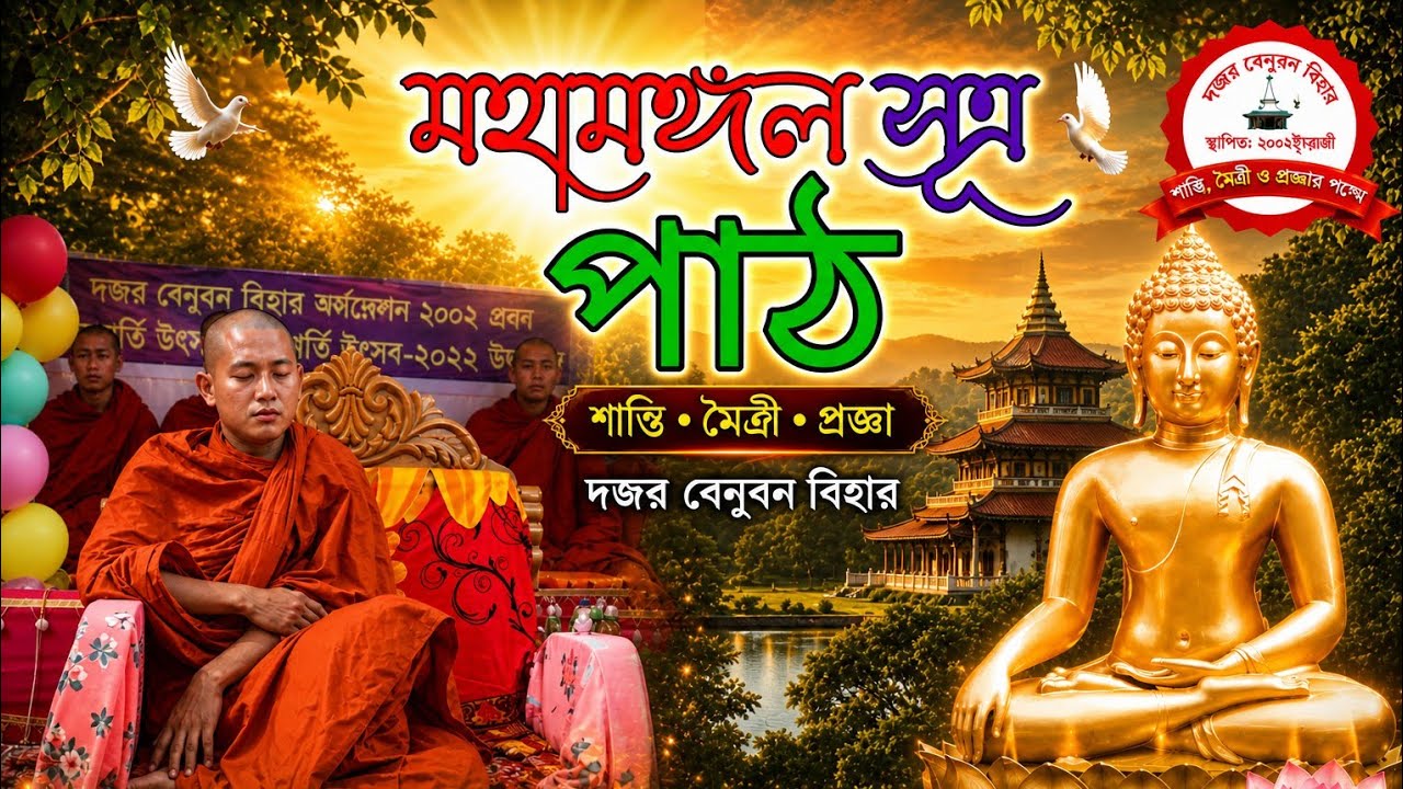 (মহামঙ্গল সূত্র)  পাঠ শ্রদ্ধেয়,  সত্যশীল ভান্তে 🙏🙏🙏