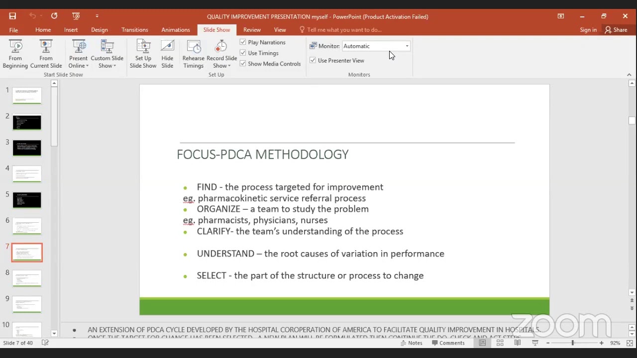 Quality Improvement and the Medication Use System