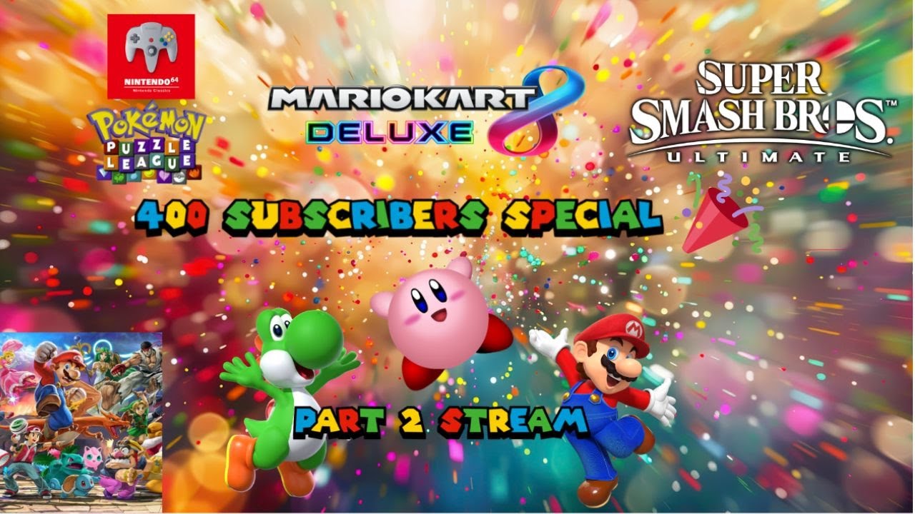 400 Sub Party! (Part 2) | SSBF Plays Live: Mario Tennis, Mario Kart, Mario Party And MORE?!!!.