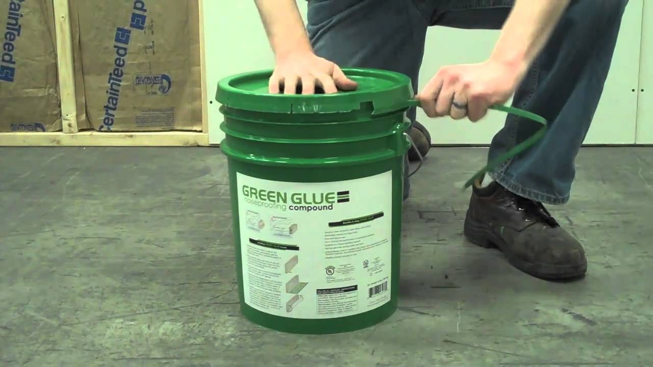 Applying Green Glue Noiseproofing Compound from a 5-Gallon Pail
